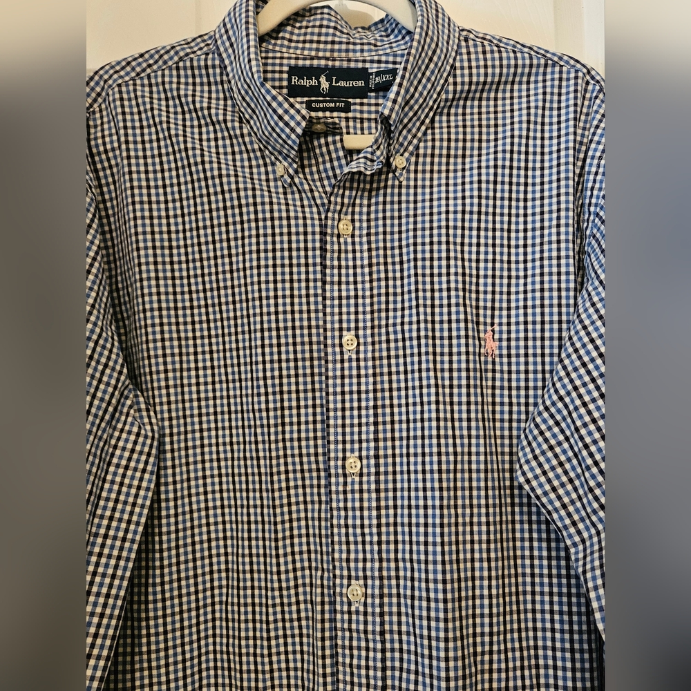 Ralph Lauren Polo Men's Dress Shirt Custom Fit    18 XXL